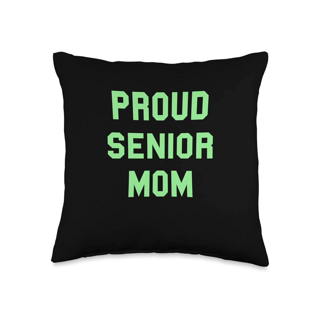 5933 Proud Senior Mom Mother Family Party Graduation Fan Green Throw